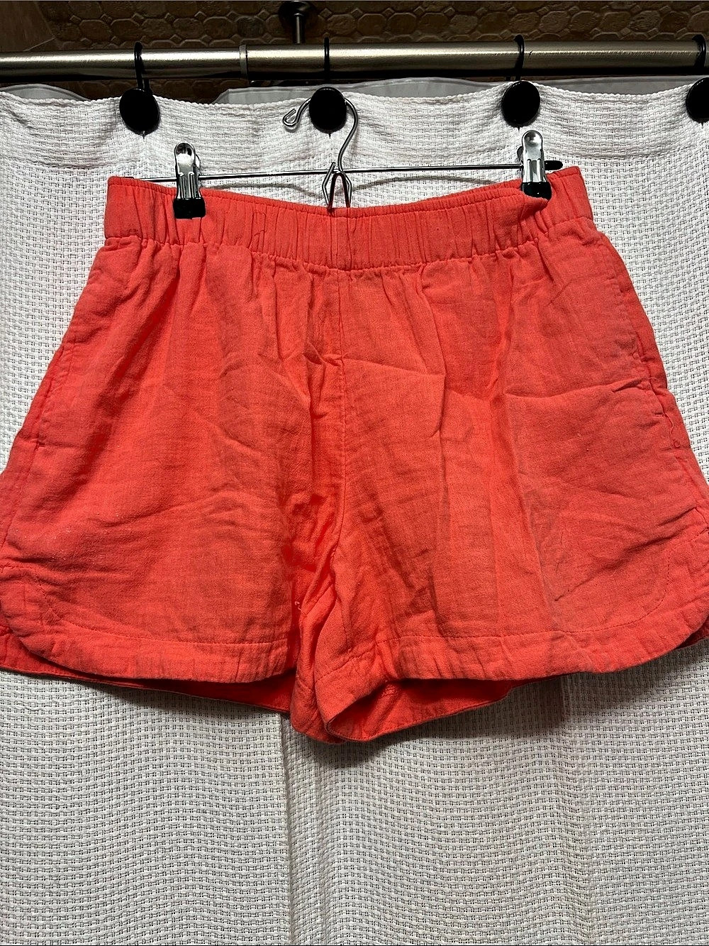 Old Navy High-Waisted Crinkle Gauze Shorts - Orange